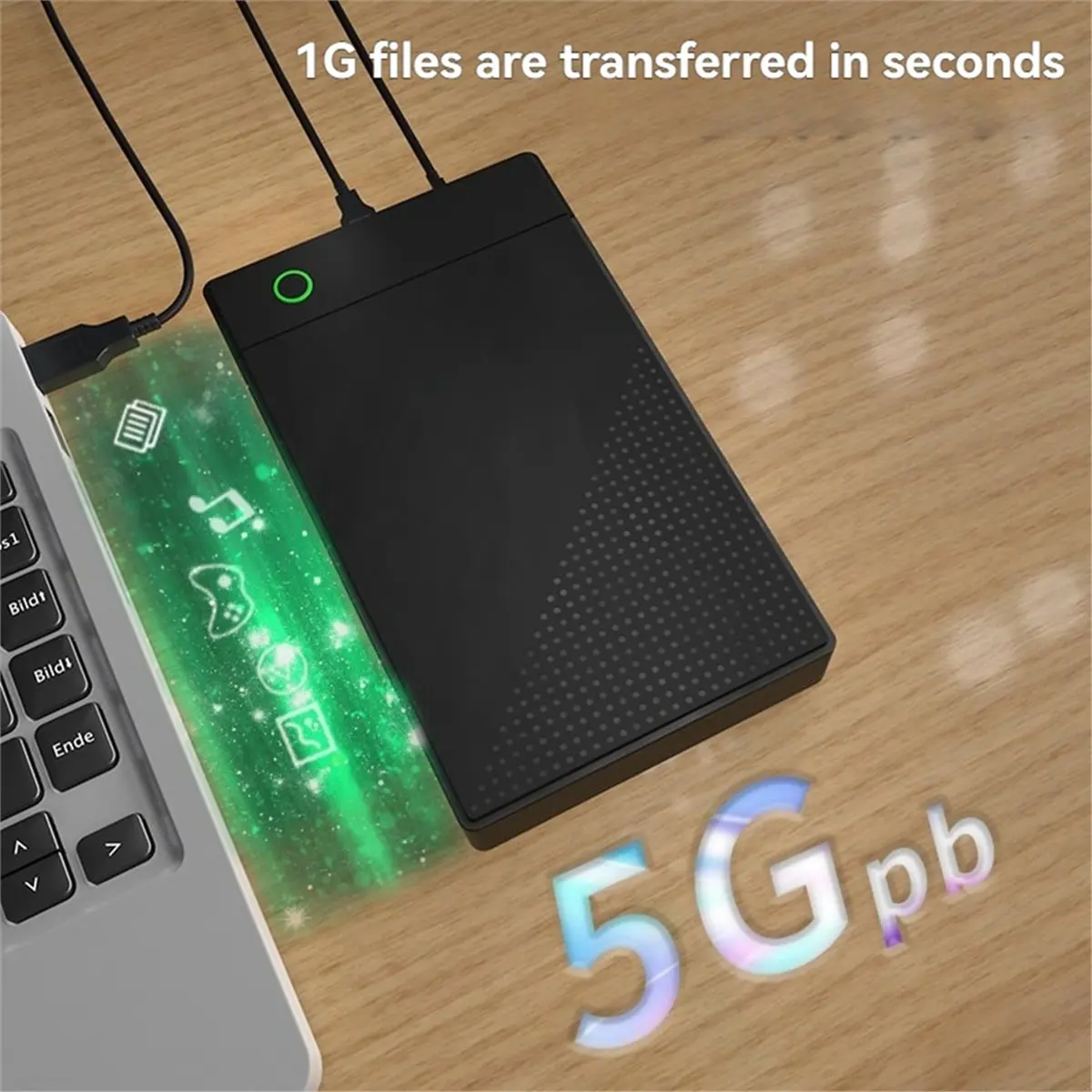 Stable- 3.5 Inch Hard Drive Enclosure Case, USB 3.0 SATA HDD Case Up to 20TB with UASP 12V 2A Power Adapter US PLUG
