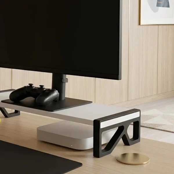 DIY Monitor Stand Legs Desktop Monitor Riser Support Feet for BURHULT Shelf Replacement Bracket, 2 Colors Available