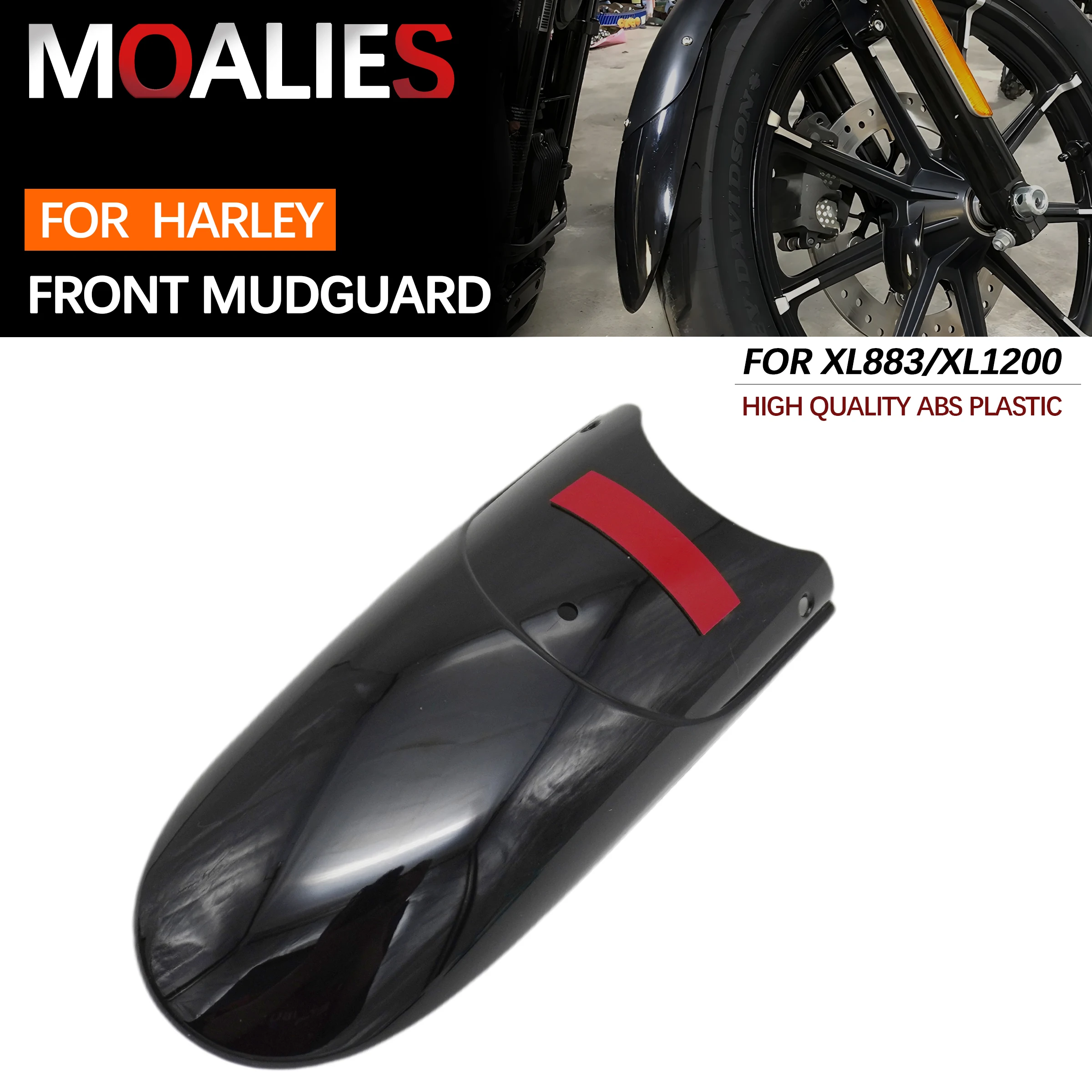 

For Harley Sportster FX XL 883 1200 Dyna Softail FXDB ST Part Motorcycle Accessories Front Fender Gloss Black Extender Mudguard