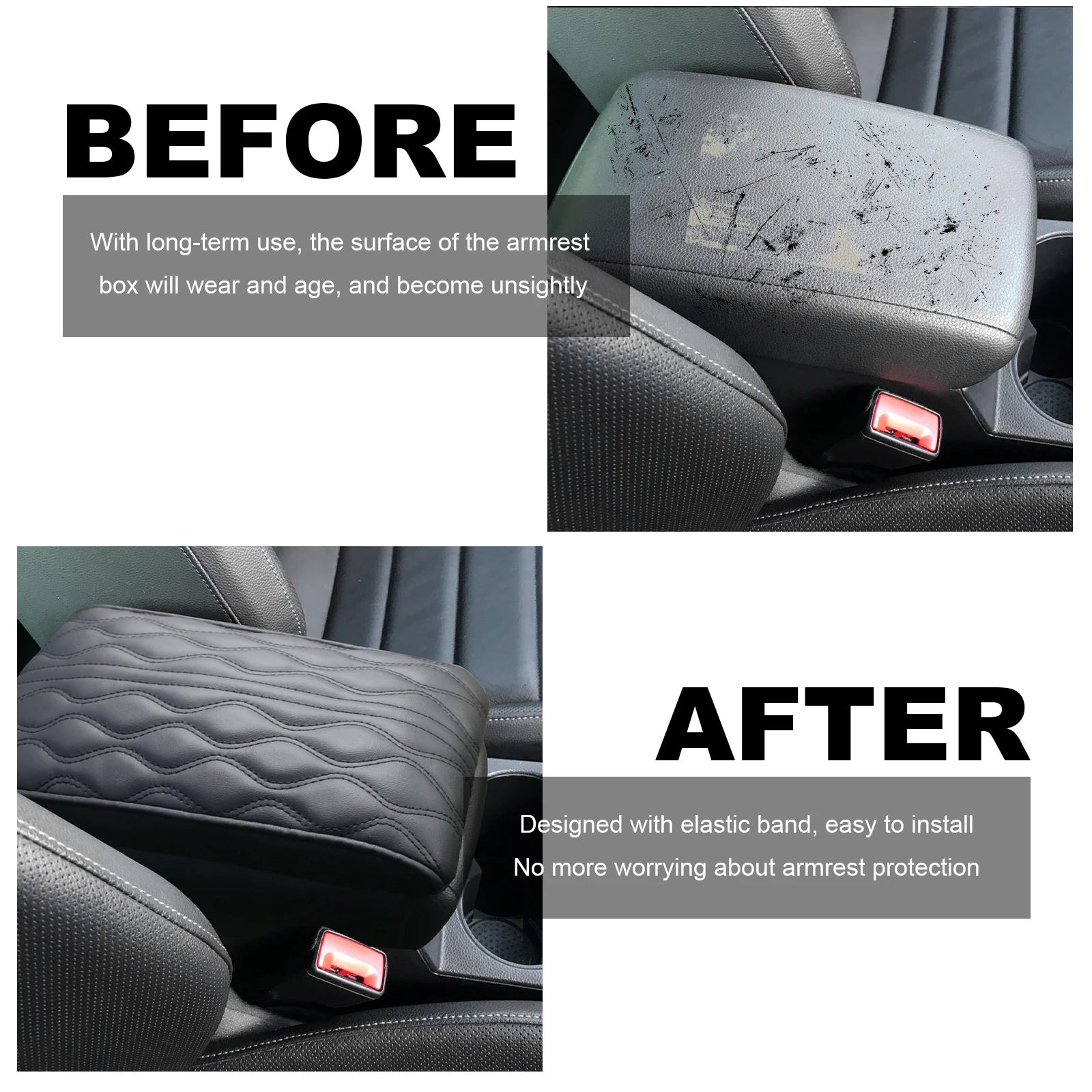 LFOTPP Car Armrest Box Cover for Ateca 2016-2022 Central Control Container Pad Auto Interior Dedication Protection Accessories