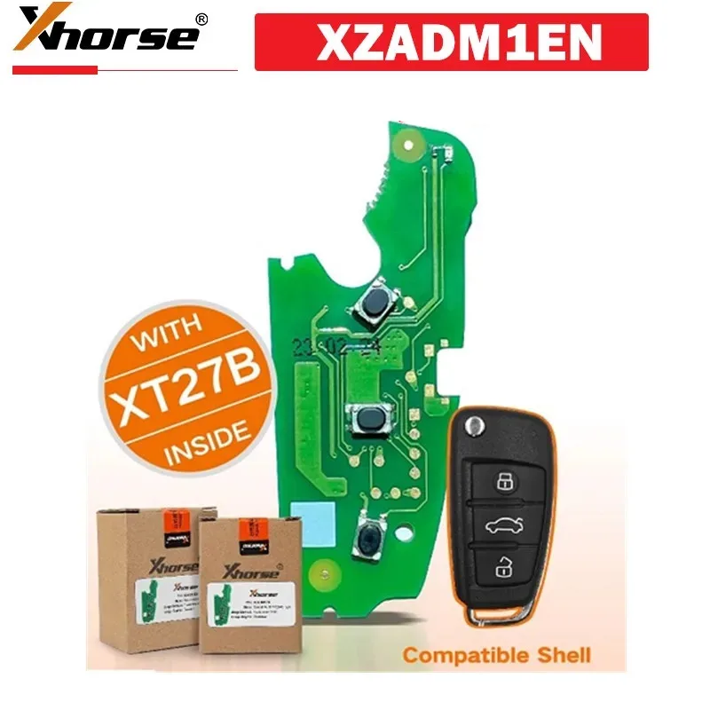 XHORSE XZADM1EN XZ Series AU.D MQB48 Special PCB Board for Audi Models 3 Buttons with XT27B Super Chip Inside