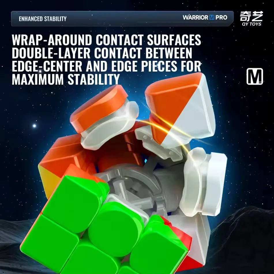 QiYi Warrior M Pro 3x3 Cubo magico magnetico Giocattoli educativi professionali Regali di Natale di compleanno Cubo Magico Toys