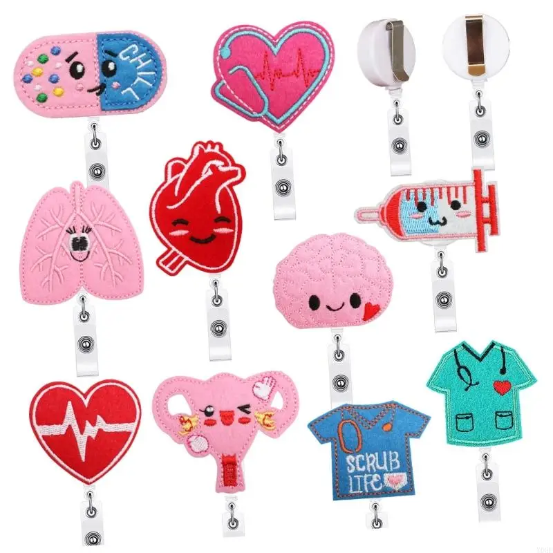 Adjustable Nurse Clip With Cycles And Personalize Embroidered Patches for Healthcare Workers Y08E