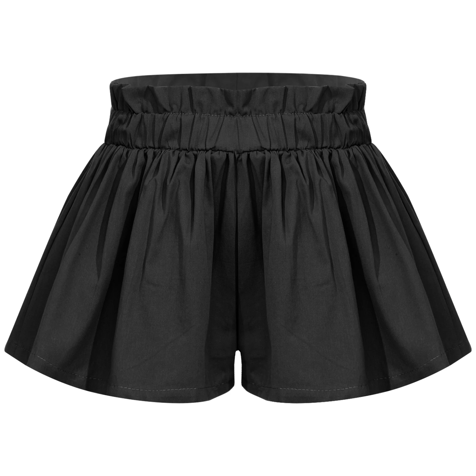 

Kids Girls Shorts Pants Summer Casual Clothes Elastic Waistband A-Line Cute Ruffled Shorts for Weekend Picnic Vacation Beach