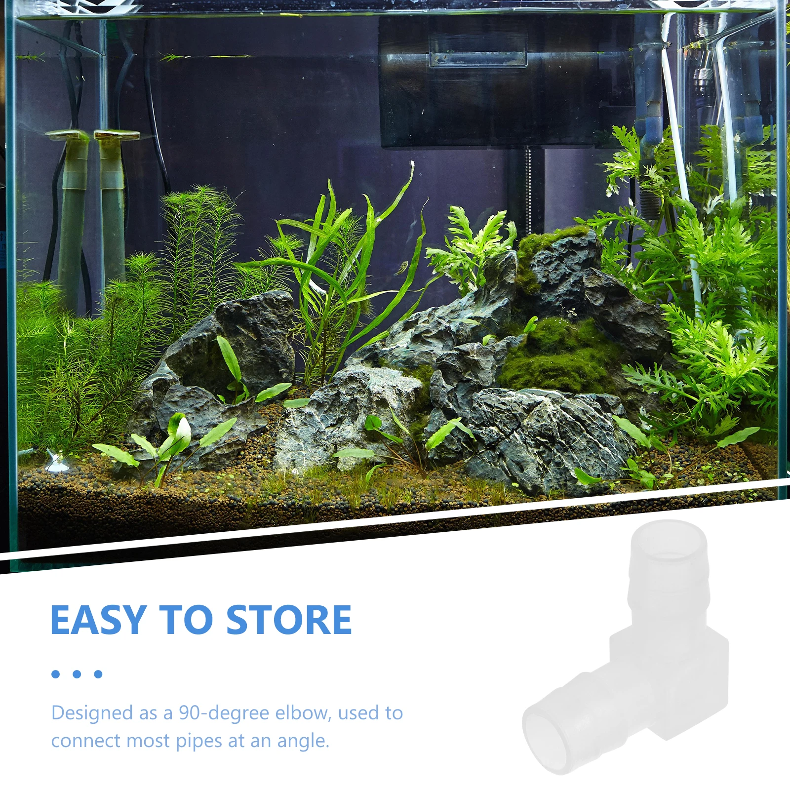 

10pcs 90 Degree Pp Elbow Connector For Aquarium Fish Tank Water Hose Connection Durable Plastic Fittings Replacement