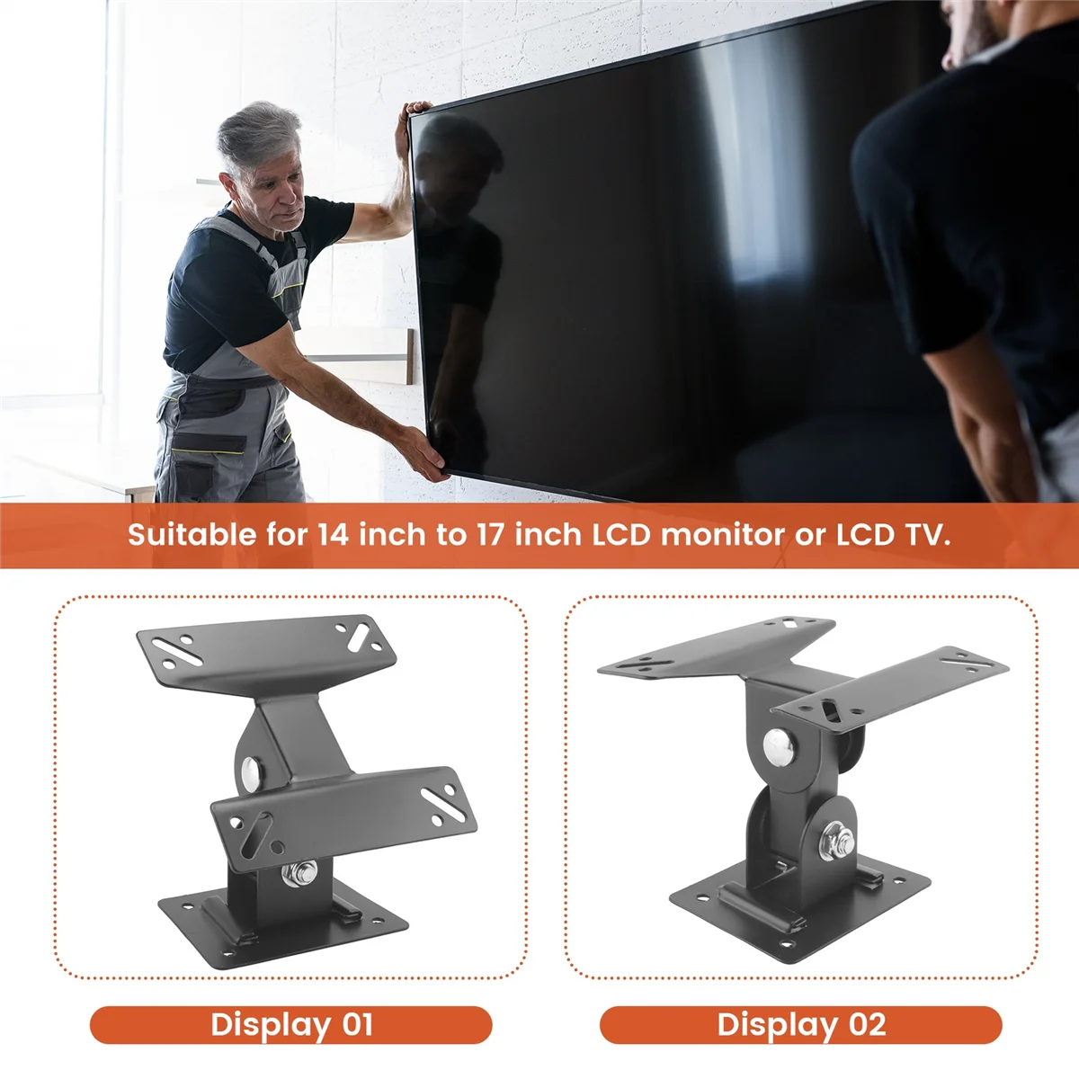 

(Limited Offer)Universal Wall Mount Stand for 15-27inch LCD LED Screen Height Adjustable Monitor Retractable Wall for Tv Bracket