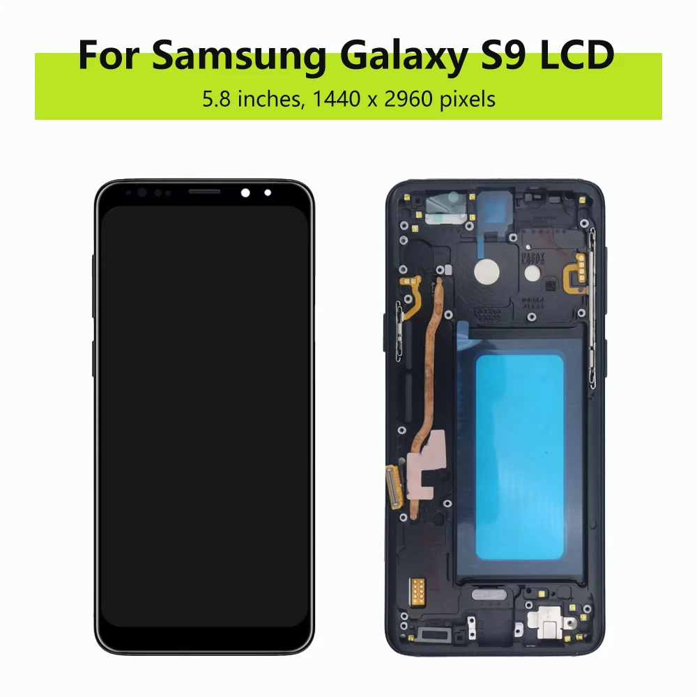 Tested Display For Samsung Galaxy S9 LCD With Digitizer Touch Screen Assembly SM-G960FD S9 G960 LCD with Frame Replacement