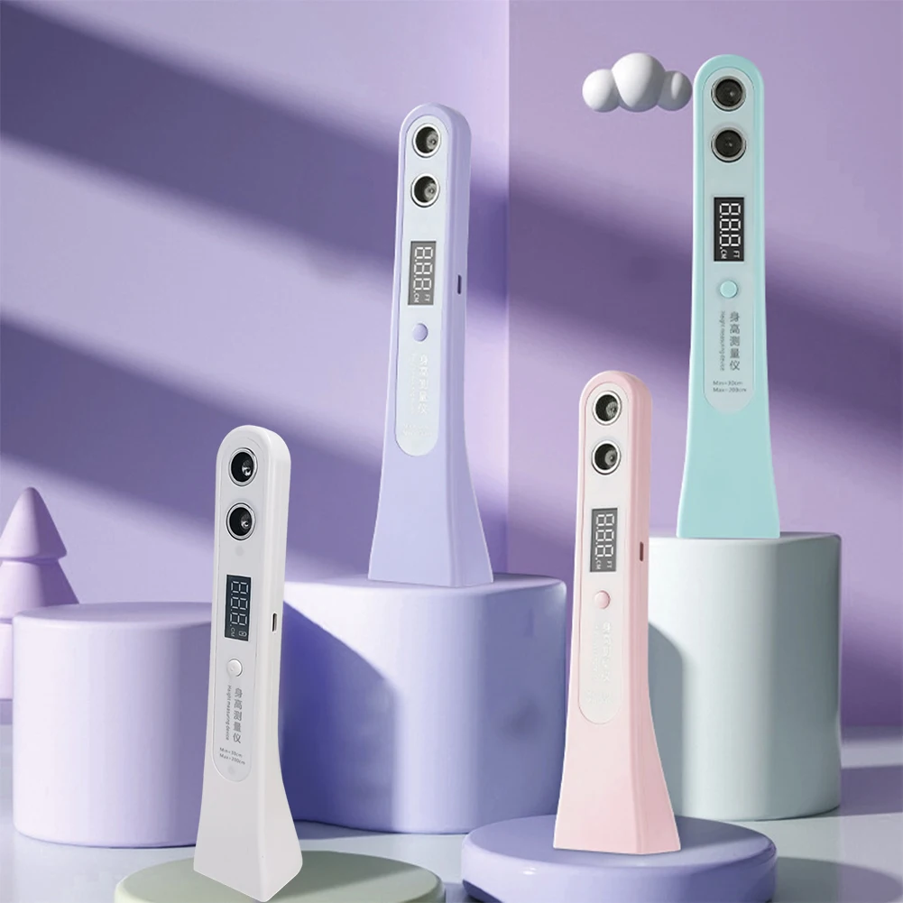 Ultrasonic Height Measurement Meter LED Display Digital Height Measuring Ruler Portable Height Measuring Device for Adults Kids
