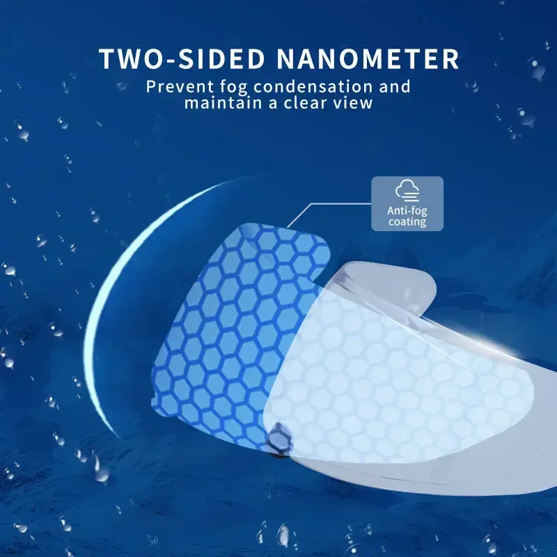 Visiera per casco per HJC i70 i10 HJ-31 Moto Double-sided Nano Anti-fog Scudo per lenti Accessori per moto Lenti invernali Occhiali