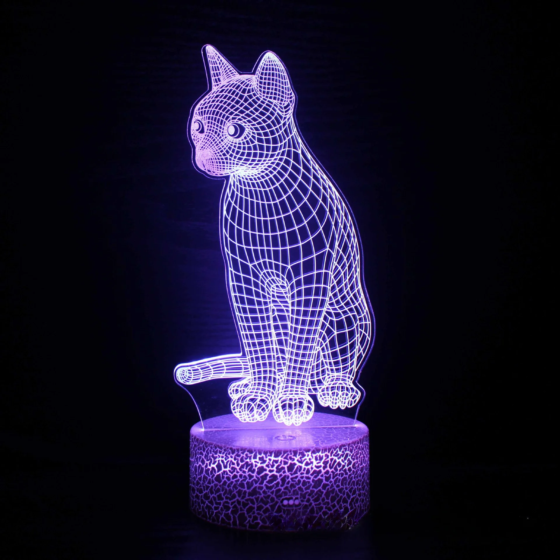 Nighdn 3D Lamp Illusion Cat Night Lights for Kids Room Decor LED 7 Color Chaging Table Lamp with USB Nightlight Birthday Gifts