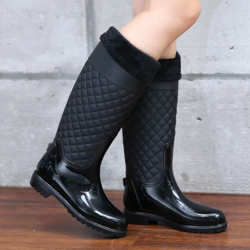 Comemore 2022 Winter Knee-length Rain Boots Women\'s Rain Boots High Outdoor Rubber Water Shoes for Female Galoshe Free Shipping