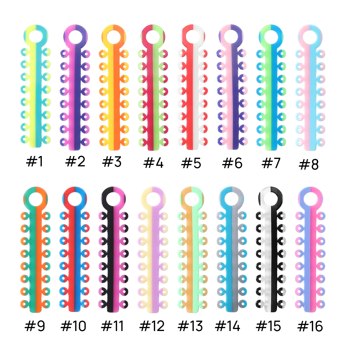 AZDENT 320 Binder/Box Dental Kieferorthopädische elastische Ligaturbänder Ligationsring 16 Farben Zahnmedizinbedarf – Detail 1
