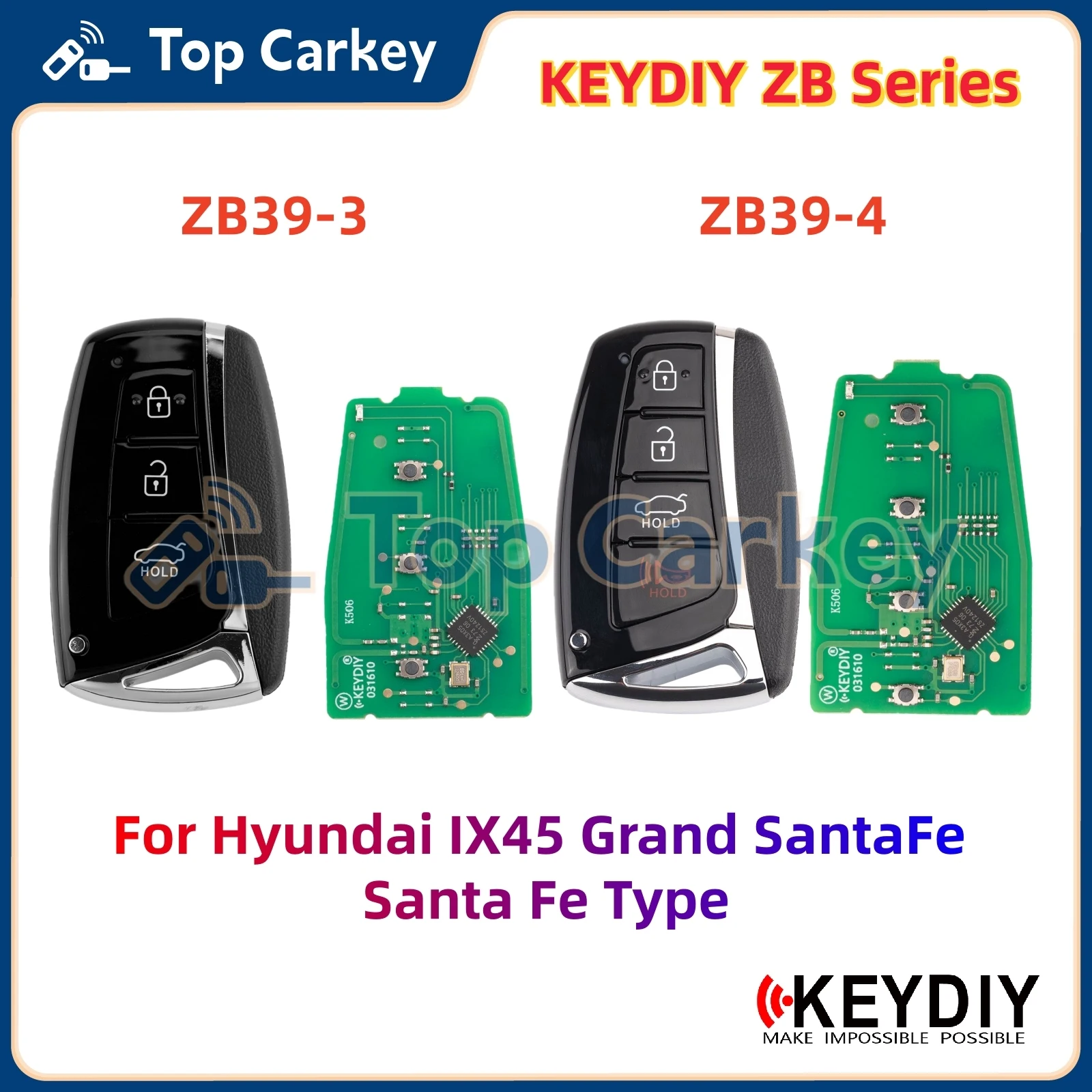 

Универсальный смарт-ключ KEYDIY KD ZB39-3 ZB39-4 для Hyundai IX45 Grand SantaFe Santa Fe