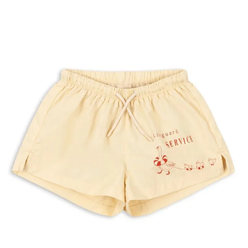 Summer Boys Board Shorts  Kids Swimsuits  Duck Swimwear Shorts Set  Football Beach Pant  Casual Quick Dry Children Swim Trunks