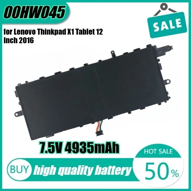 

New 00HW045 7.5V 37Wh 4935mAh High Quality Laptop Battery for Lenovo Thinkpad X1 Tablet 12 Inch 2016 SB10J78994 00HW046