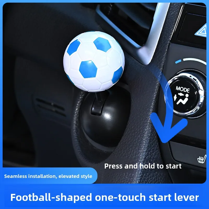 1PCS Football-Style Joystick for Car One-Key Start Fun Start-Stop Button Lever Super Cool Interior Decor