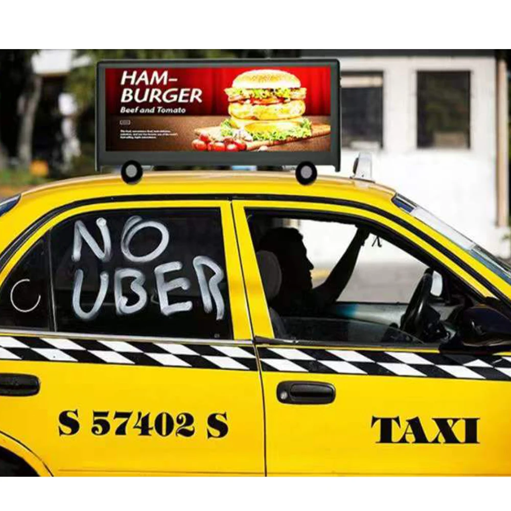 Светодиодный экран на крышу автомобиля P3 для рекламы такси, водонепроницаемая уличная система управления 4G WIFI, разрешение 4K, цифровые дисплеи вывесок