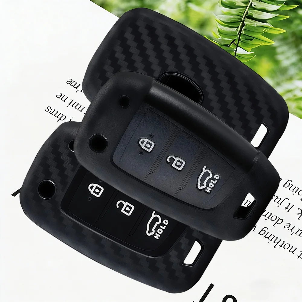 For Hyundai Solaris 2 Elantra I30 I35 I40 Tucson Kona 2015 - 2017 2018 3 Button Silicone Car Remote Key Fob Shell Cover Case