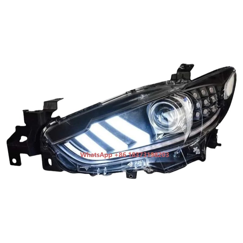 

Для MazDA 6 Atenza фара в сборе 2014-2016 улучшенный дизайн Mustang светодиодные дневные ходовые огни указатели поворота фары