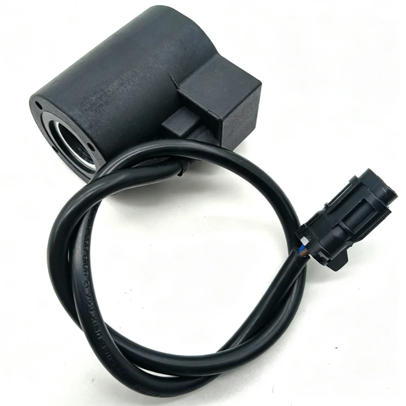 For Hydraulic System Control Travel Solenoid Coil 12V 24V Coil Aluminum Alloy Construction Precise Hydraulic Control