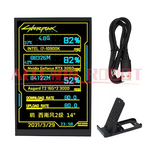 3.5 Inch IPS Type C Secondary Screen for Computer CPU GPU RAM HDD Display 320*480 USB LCD Monitor Freely AIDA64 Windows 10 11