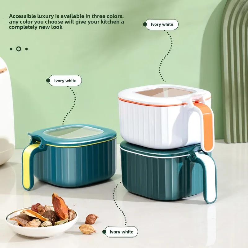 Seasoning box set, kitchen supplies, integrated moisture-proof with multiple compartments Buy one, get two