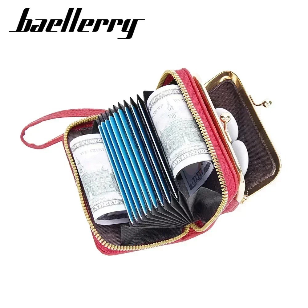 2024 New Women\'s PU Leather Mini Women\'s Wallet Wrist Strap Short Zero Wallet Coin Clip Bag Multi Card Card Bag Money Clip