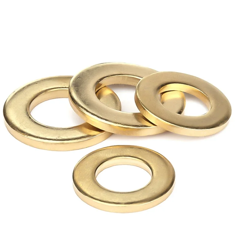 M2 M2 M2, 5 M3 M4 M5 M6 M8 M10 M12 M14 M16 M18 M20 M22 GB97 kuningan mesin cuci datar bantalan Gasket polos