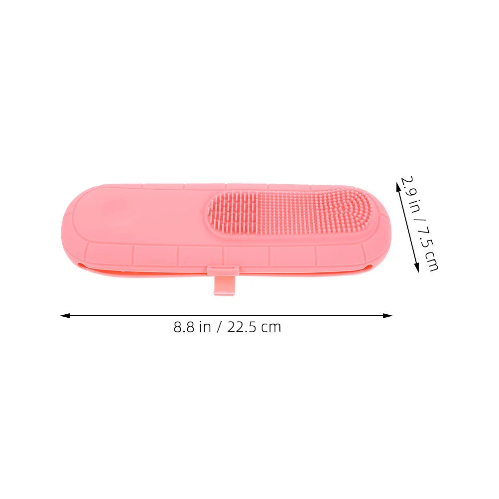 2 Pcs Beauty Brush Storage Bag Travel Makeup Case Silicone Holder Toiletry Organizer Mini for Purse Silica Gel Makeupbag