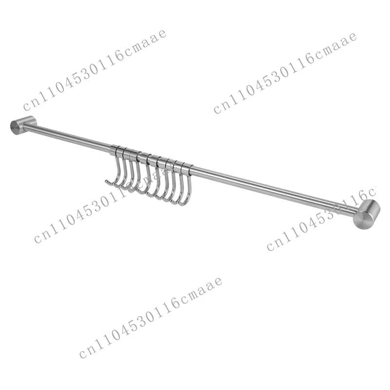 NEW HOT SALE Kitchen Rail Rack Wall Mounted Utensil Hanging Rack Stainless Steel Hanger Hooks for  Tools Pot Towel
