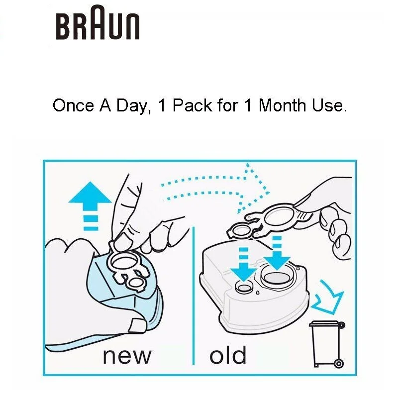 براون CCR4 تنظيف تجديد خراطيش إعادة التعبئة الليمون الطازجة استبدال ماكينة حلاقة الأنظف لماكينات الحلاقة الكهربائية براون جميع مركز الرعاية الذكية