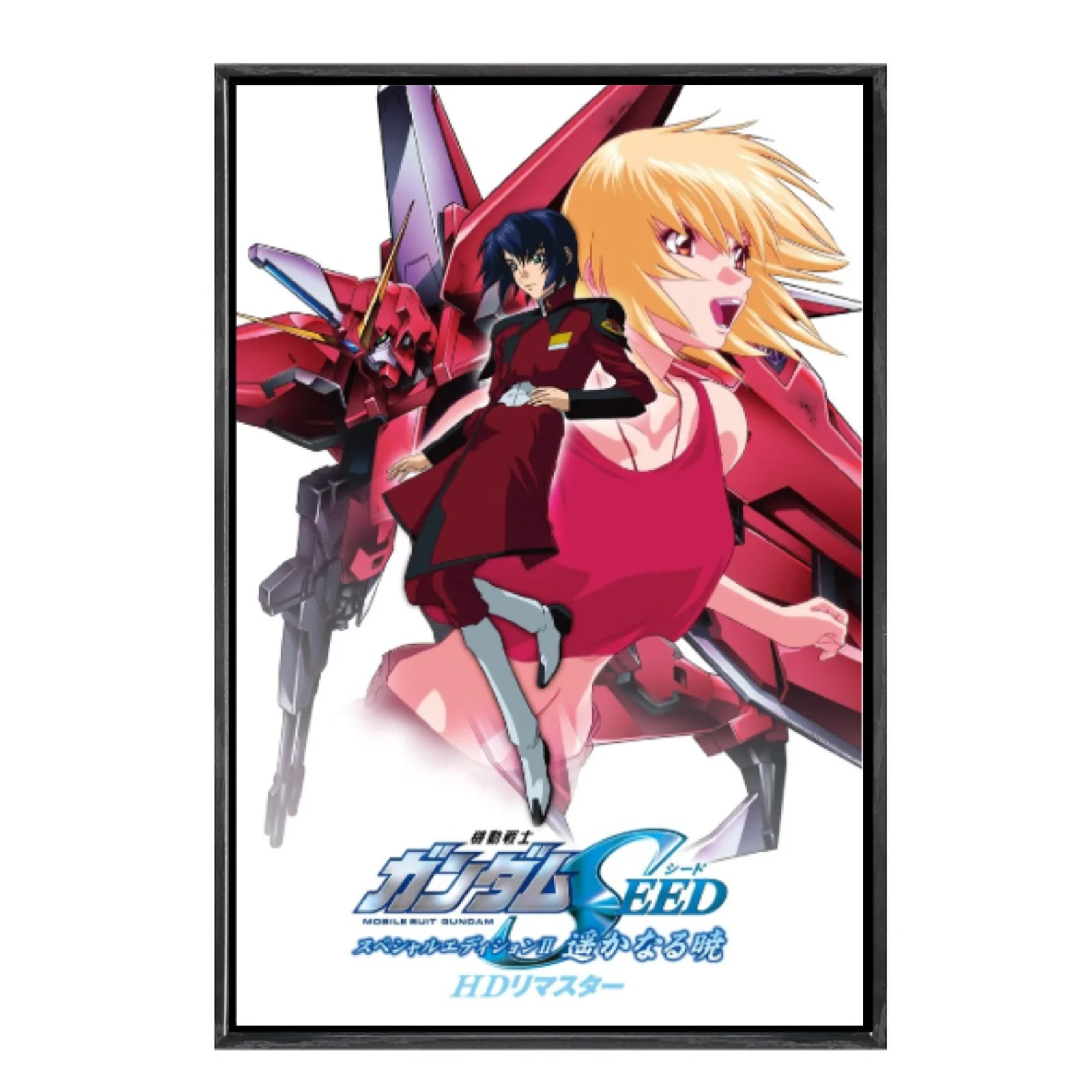 

Японская манга, многоразмерный холст, постер в двойной рамке, настенное искусство, домашний декор из семян Gundam для гостиной, спальни