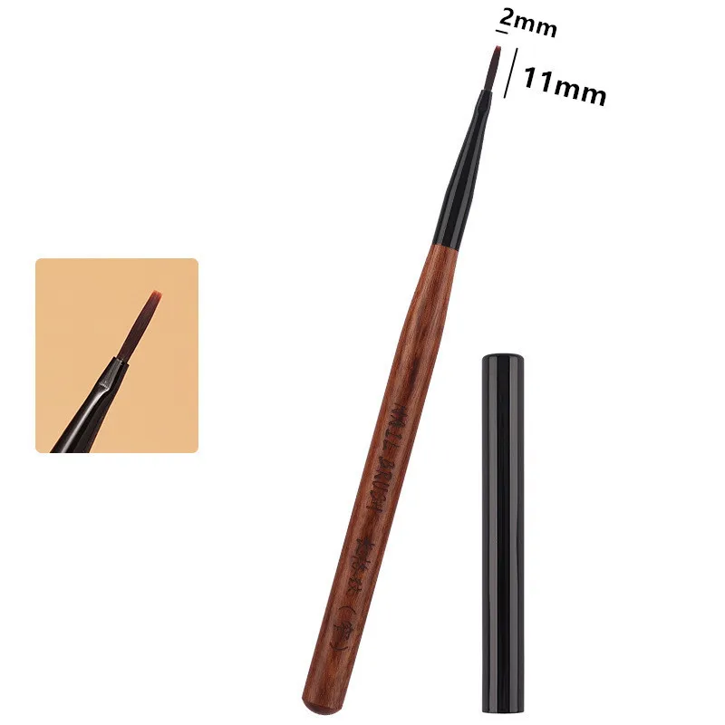 1/3PCS 샌달우드 핸들 브러쉬 아트 라이너 매니큐어 페인팅 브러쉬 UV 젤 익스텐션 빌더 드로잉 펜