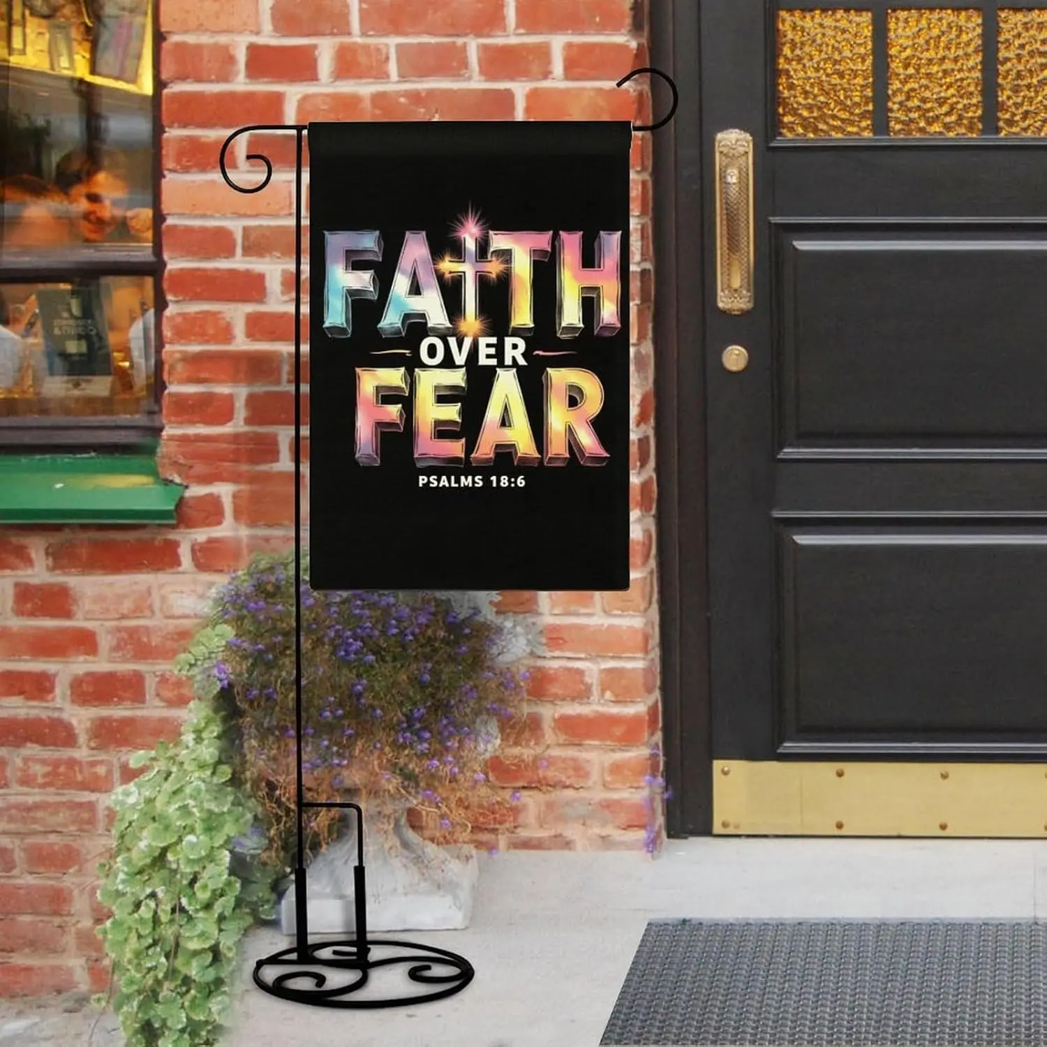 Faith Over Fear Bible Scripture Verse Christian Garden Flags 12 X 18 Inch Double Sided Outside Outdoor Decoration HHJ LLG