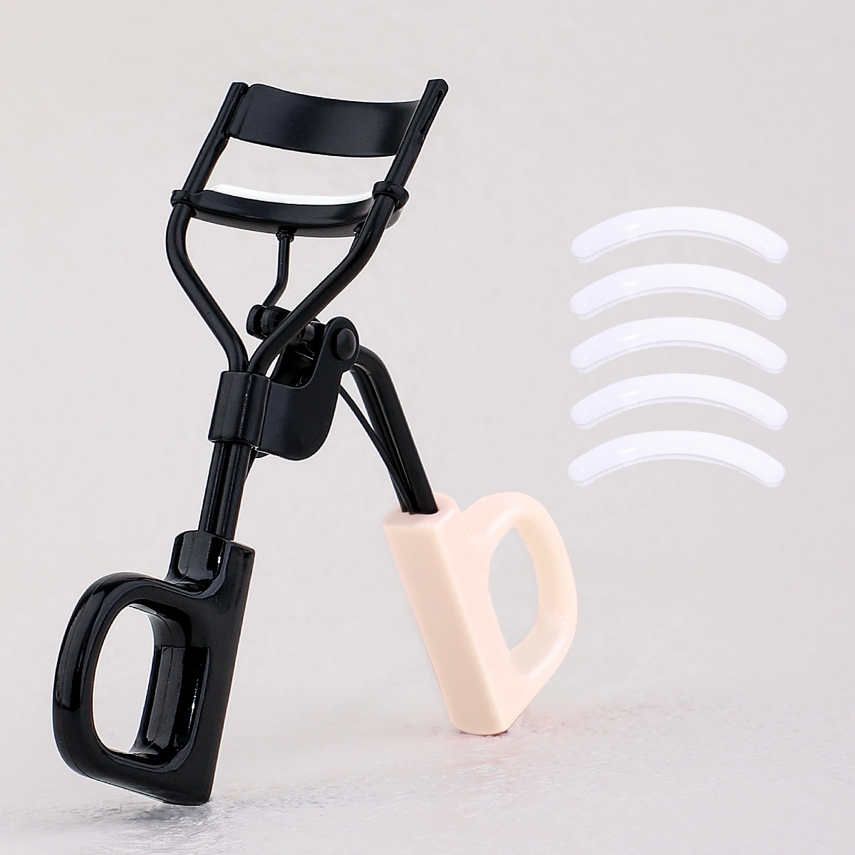 1/6/11PCS stainless steel eyelash curler, double-color D-handle eyelash curler, replacement pad can be replaced at any time.