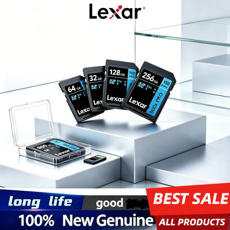 Lexar 150MB/s UHS-I 4K V30 Video 800X Pro Classe 10 3D High Speed SD Card Memory Card Card 128GB 256GB for Camera