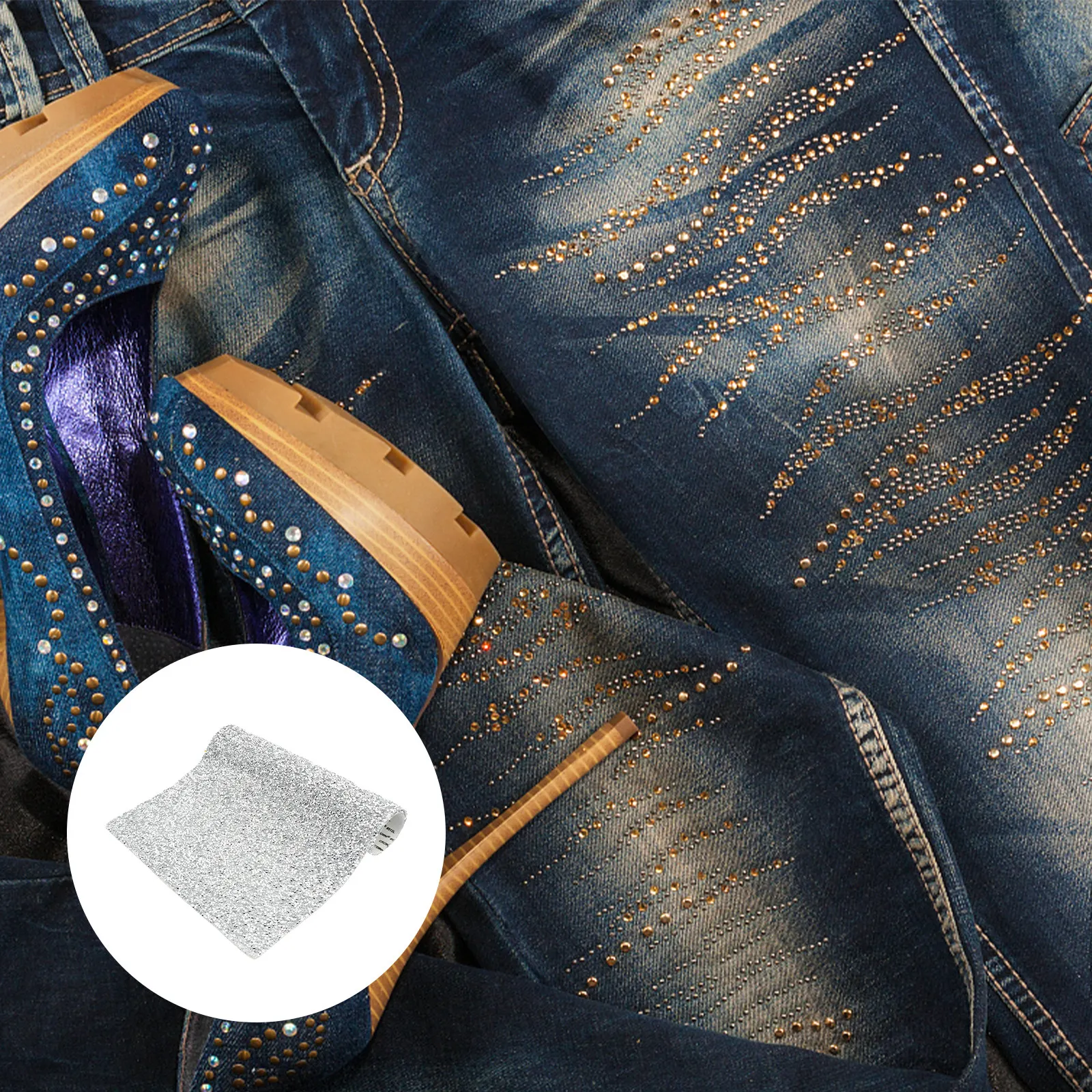 

Nail Table Mat Resin Diamond Shiny Silver Foldable Nail Pad Practice Art Tools Clothing Decor Accessories DIY Gift