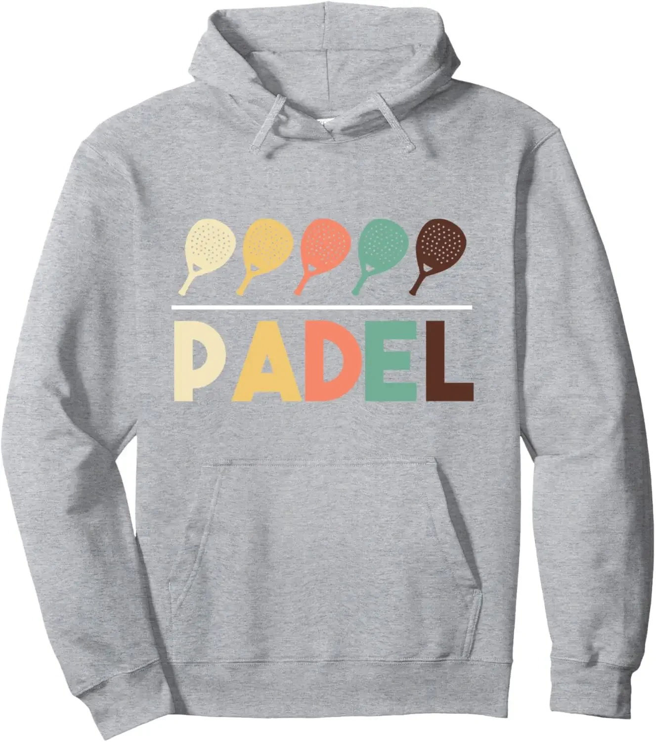 Padel Paddle Raqueta de tenis pelota Vintage colores pulóver Sudadera con capucha estampado diseño Original regalos Sudadera con capucha mujeres hombres Sudadera con capucha Tops