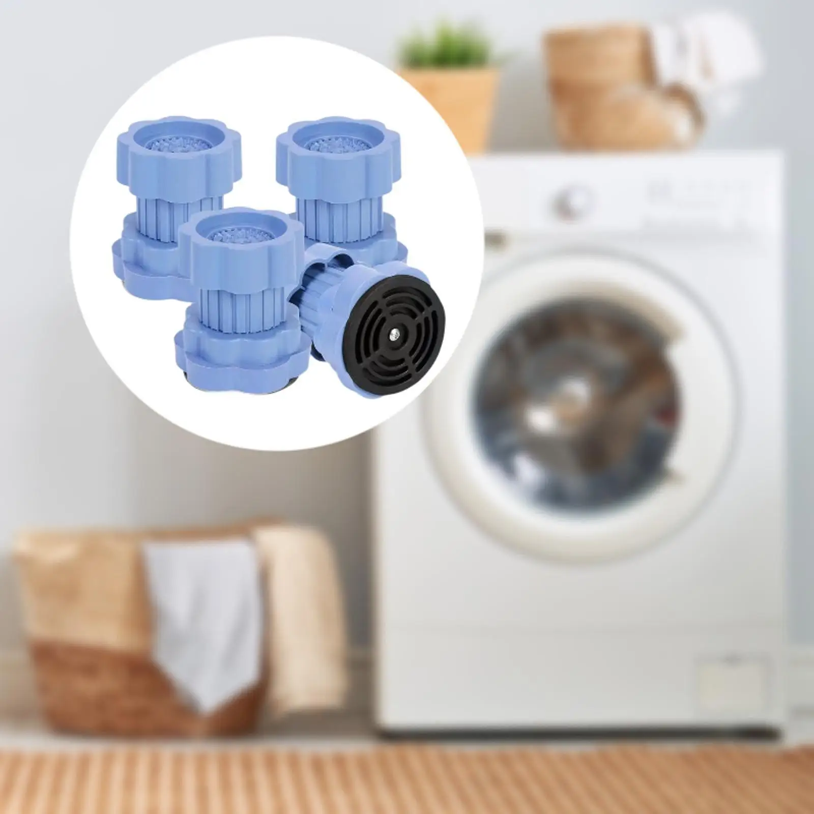 4x Washing Machine Anti Vibration Pads Appliances Parts Protect Floor Washer Pedestals for Bed Frame Sofa Chair Cabinets Tables