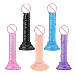 Mini Realistic Dildo Butt Plug Erotic Sex Shop Anal Masturbator Jelly Dildo Suction Cup Penis Sex Toys For Women Masturbator