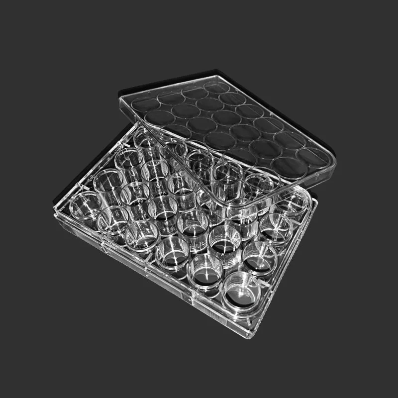 24 Wells Lids For Laboratory Biological Scientific School Supplies Disposable Cell Culture Plate With Cover Microplate