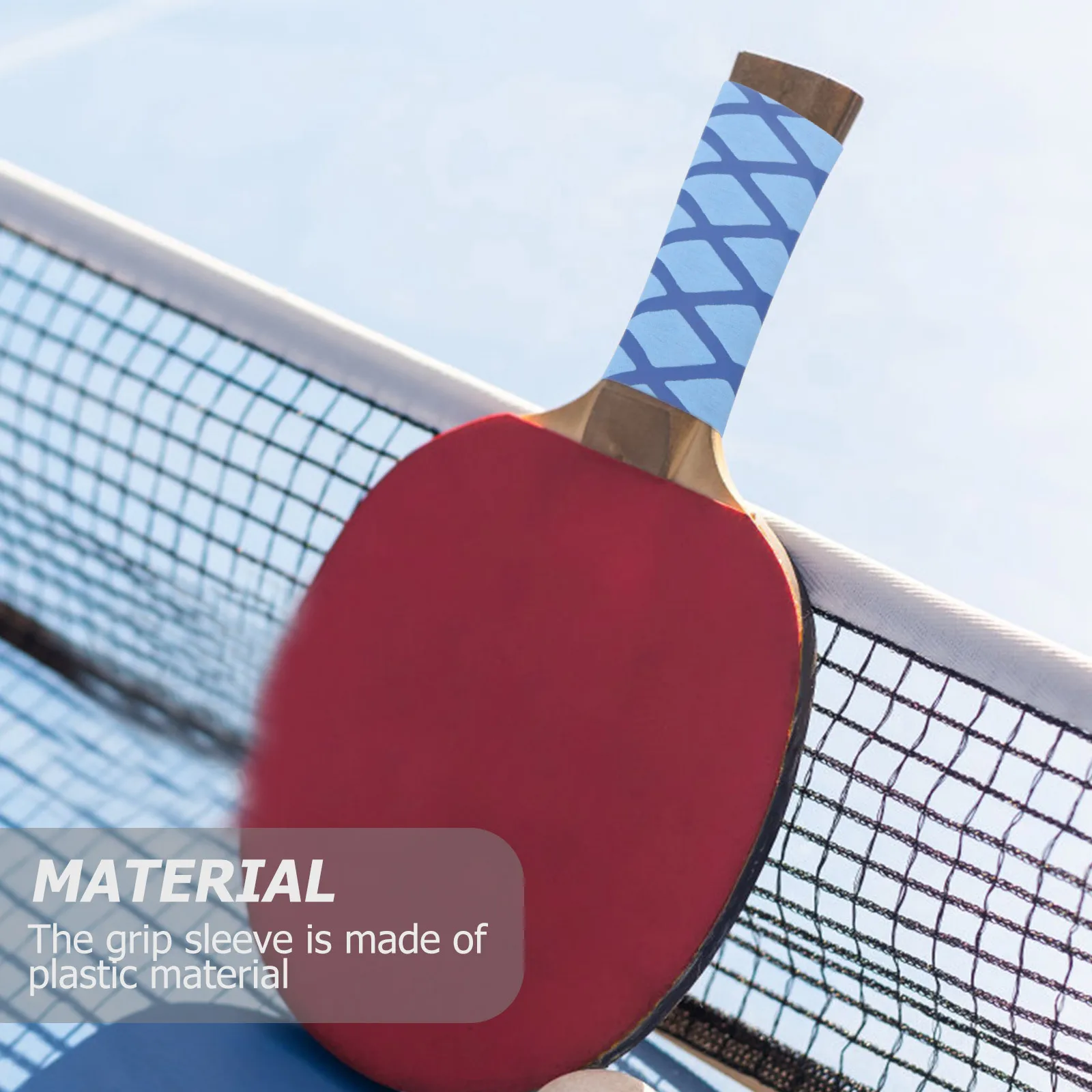 

Table Tennis Racket Grip Sleeve Elastic Non-Slip Absorbent Replacement Bat Handle Cover Bright Color Overgrip For Sports