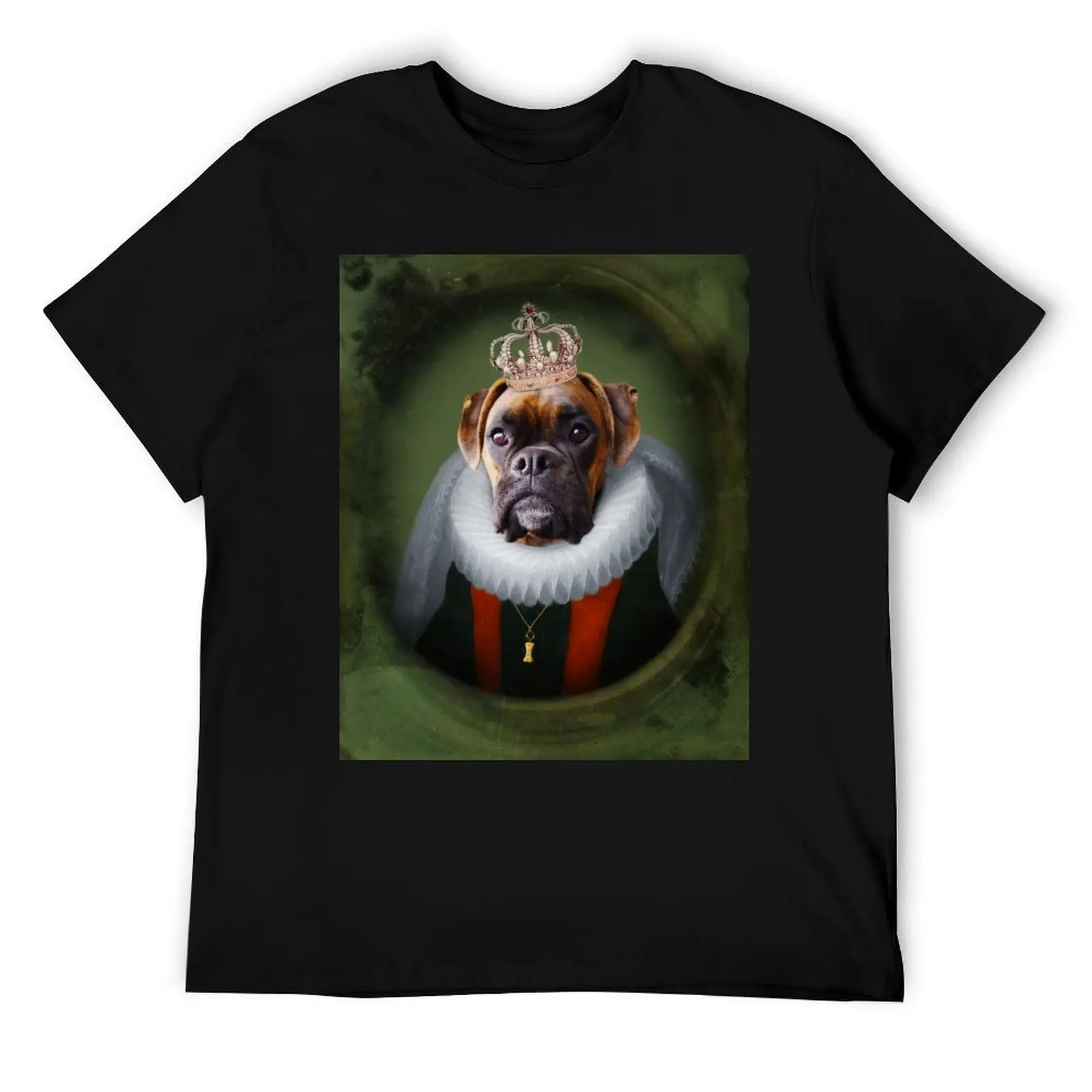 

Boxer Dog Art - Queen Charli T-Shirt anime t shirts oversize men t shirt cotton 100% T-Shirt