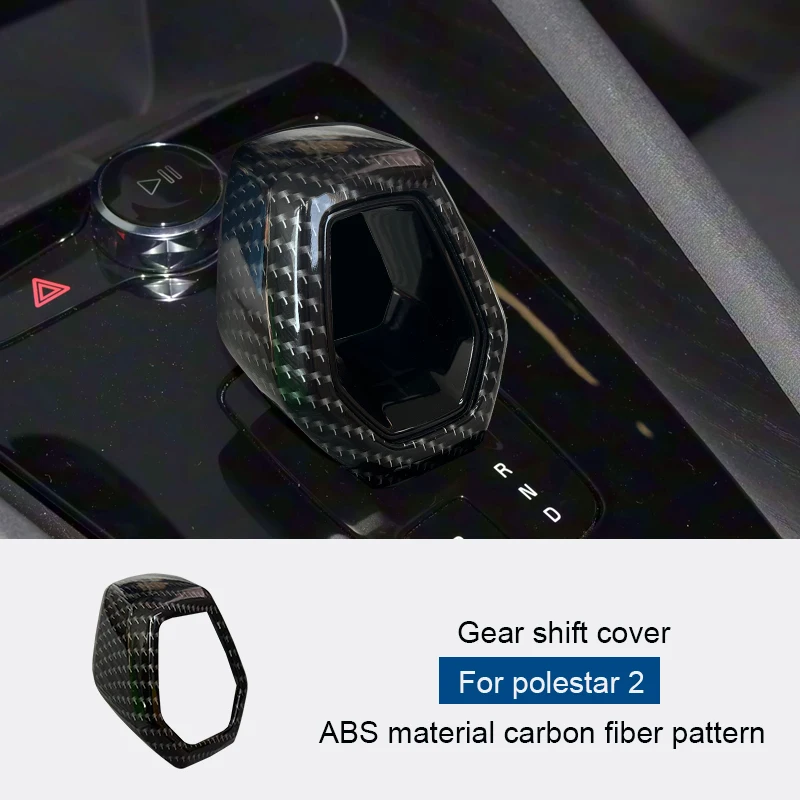 

For polestar 2 Gear head cover with decorative gear cover made of ABS material and carbon fiber pattern