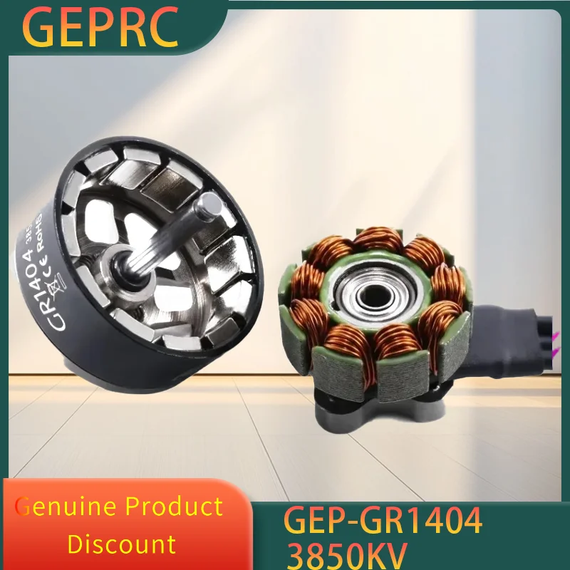 

GEPRC GR1404 1404 3850KV 2-4S Brushless Motor Toothpick for RC DIY FPV Racing Long-Range Cinelog 25 V2