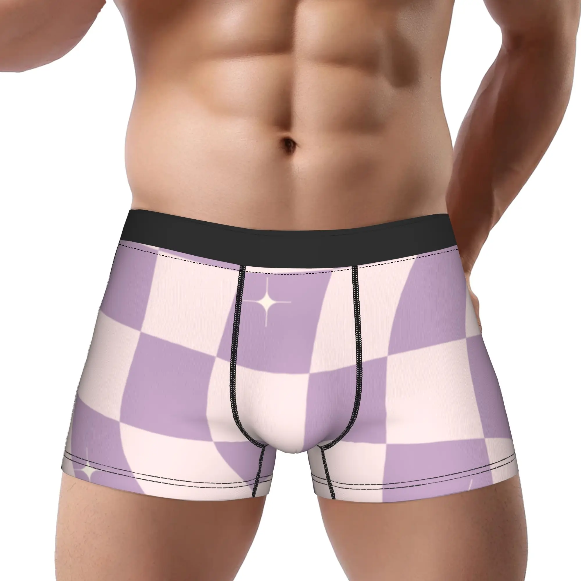 Check Pattern (3) Checkerboard Underpants Homme Panties Man Underwear Comfortable Shorts Boxer Briefs