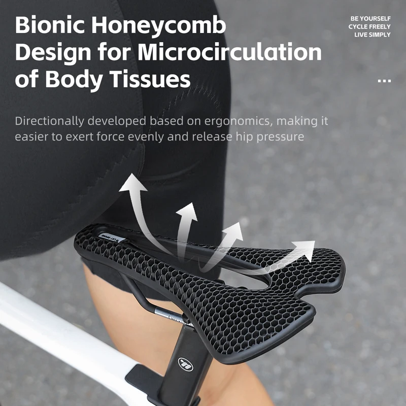 

WEST BIKING Honeycomb Saddle Breathable Rapid Heat Dissipation High-Elastic Cycle Seat Shock Absorption MTB Road Bicycle Parts