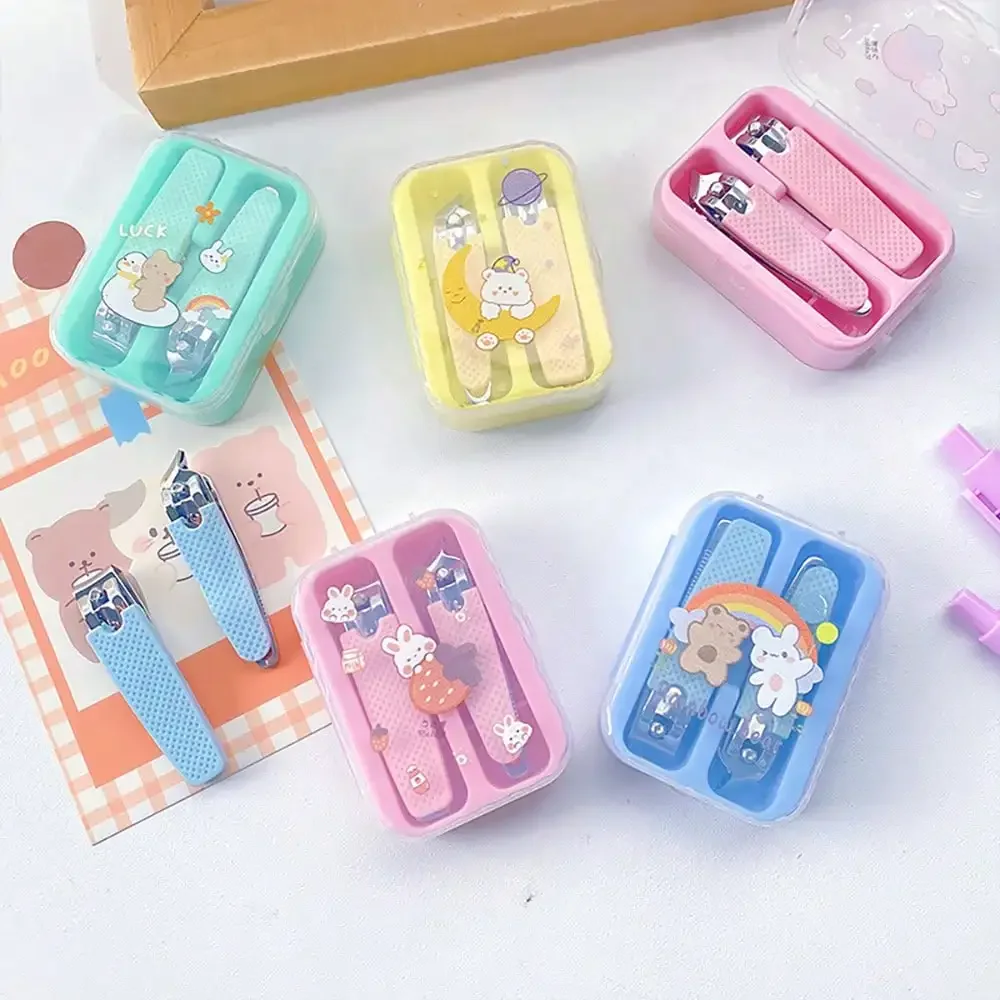

2pcs/Set Baby Nail Clippers, Cute Portable Nail Scissors Grooming Kit For Infant Fingernails And Toenails