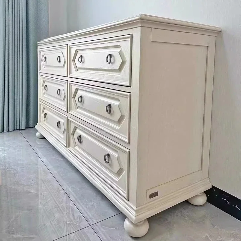 Meuble TV moderne et Simple pour chambre à coucher nord-américaine, meuble à Six seaux en chêne, vente directe d'usine