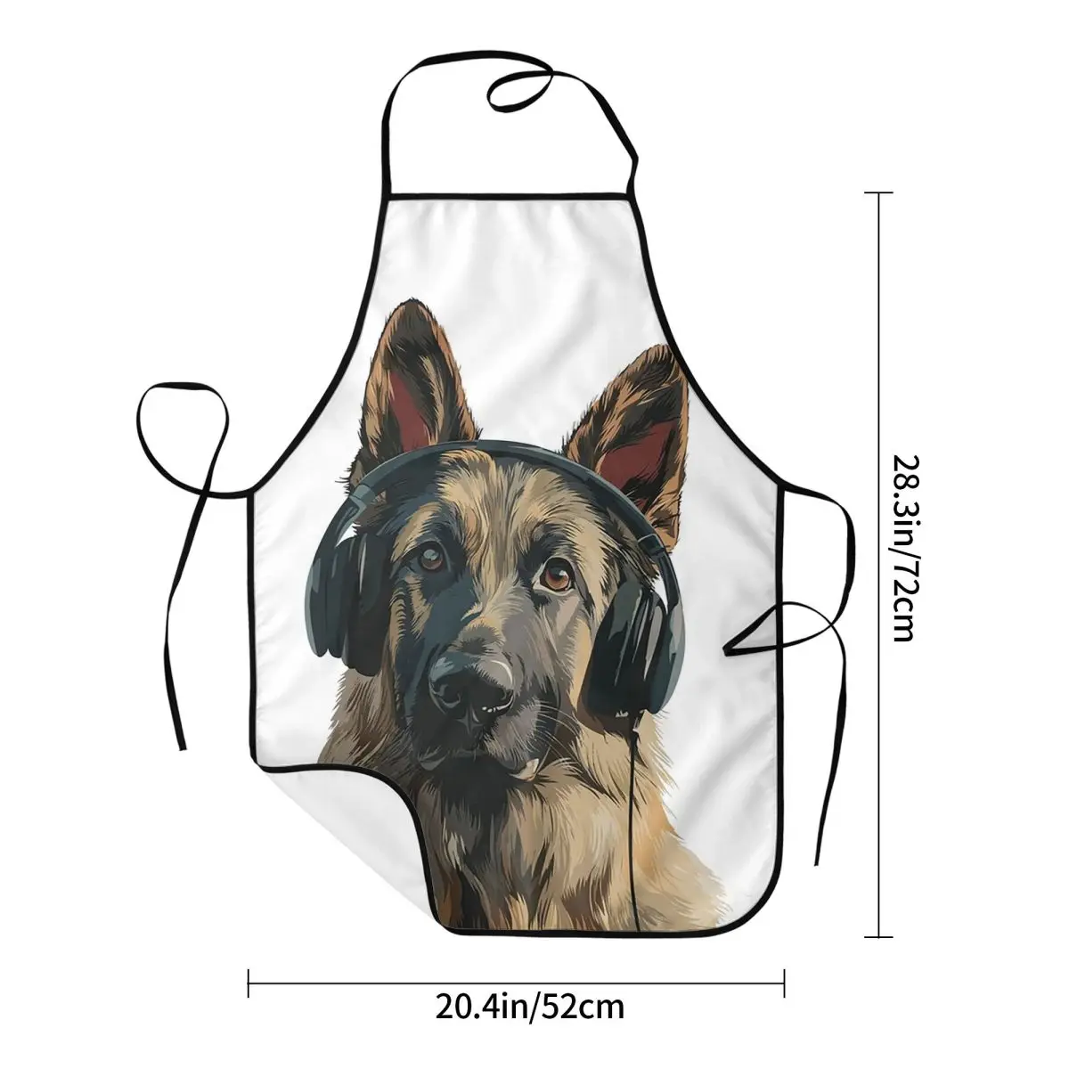 Belgian Shepherd Apron Chef Cooking Tablier Waterproof Bib Kitchen Cleaning Pinafore for Women Men Gardening